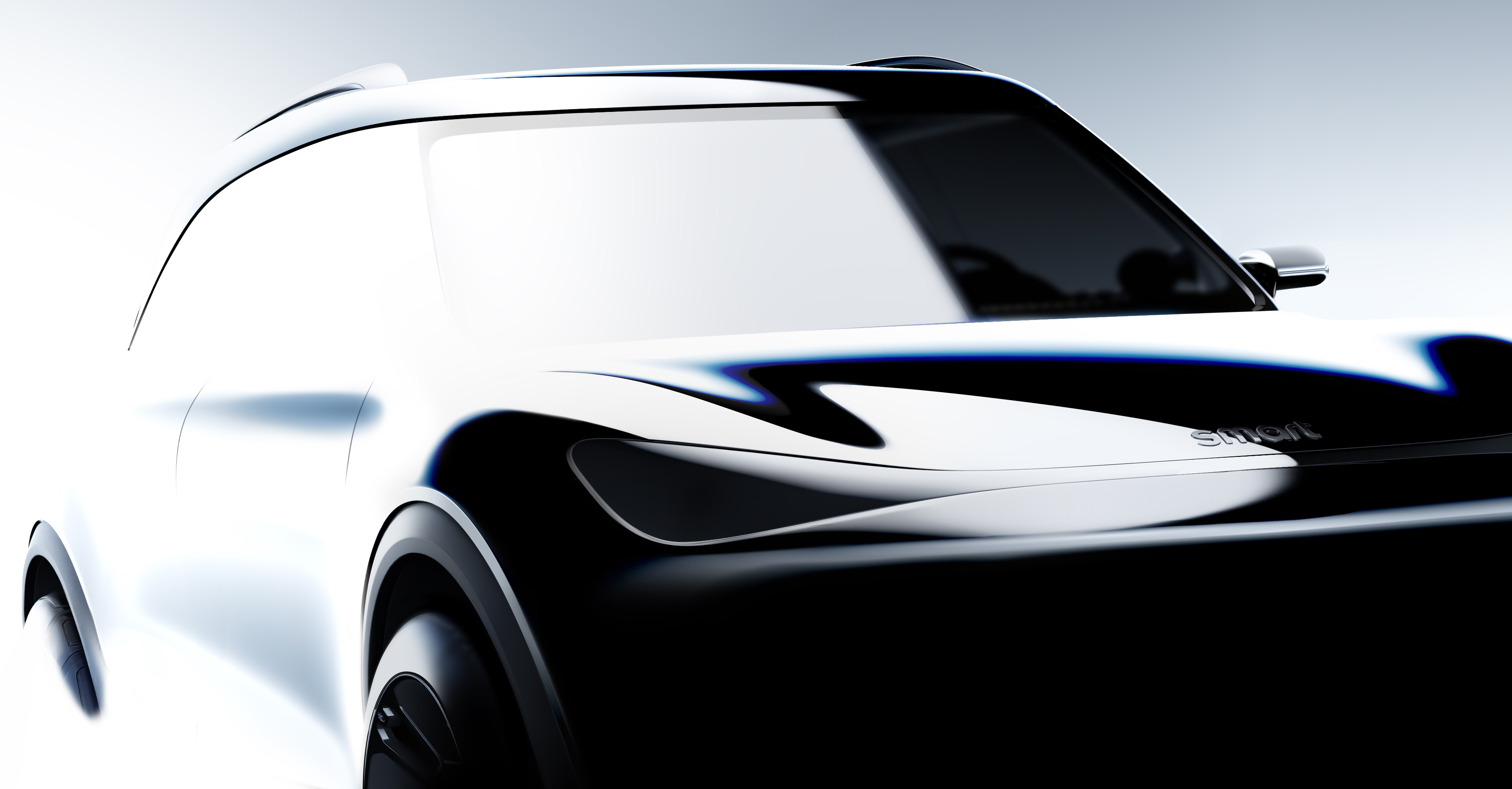 9月发布/2022年上市 smart纯电动SUV渲染图曝光